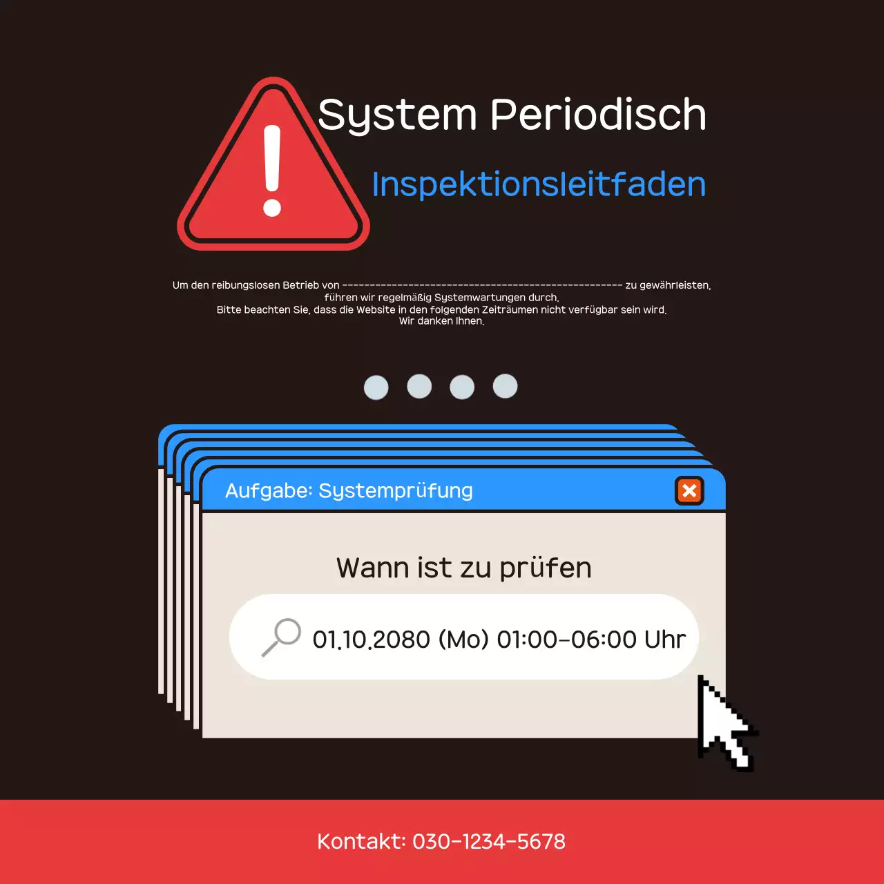 Schwarz Einfache Ankündigung