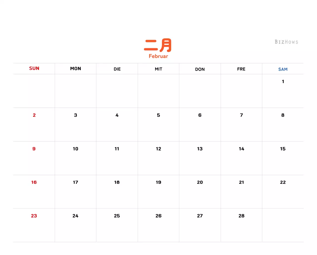 Neujahrskalender mit warmen Illustrationen