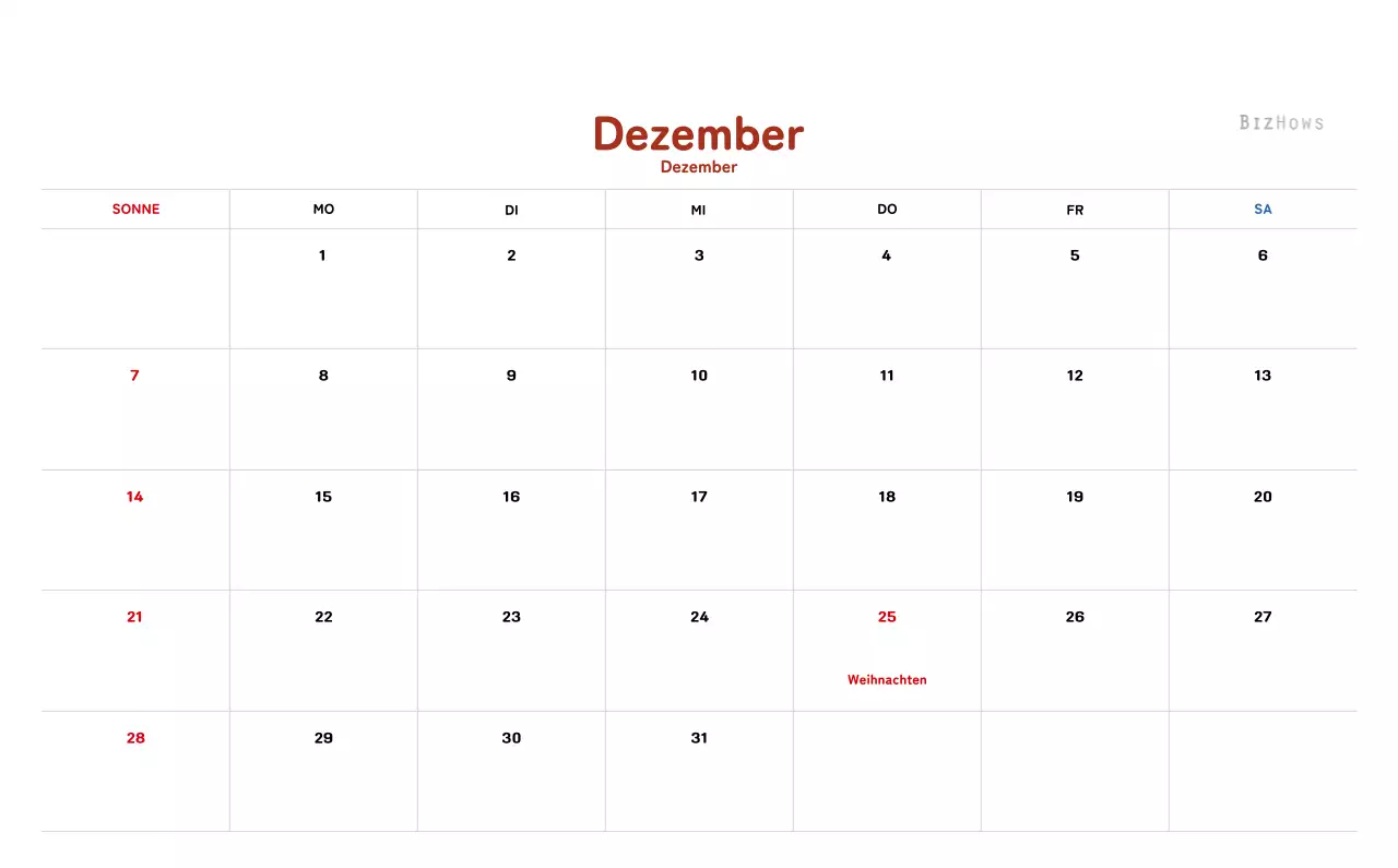 Neujahrskalender mit warmen Illustrationen