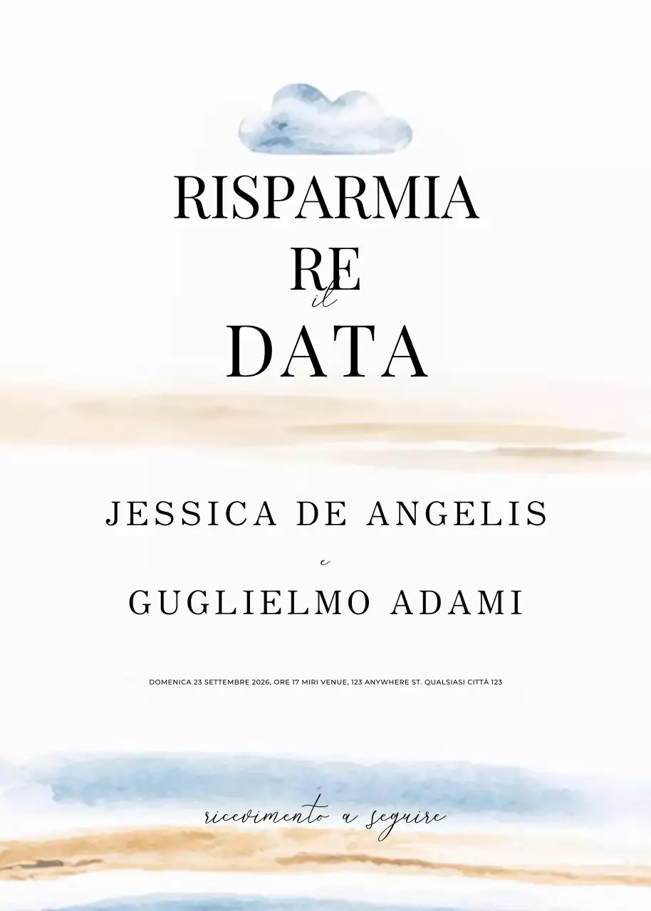 invito di nozze semplice bianco