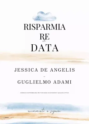 invito di nozze semplice bianco