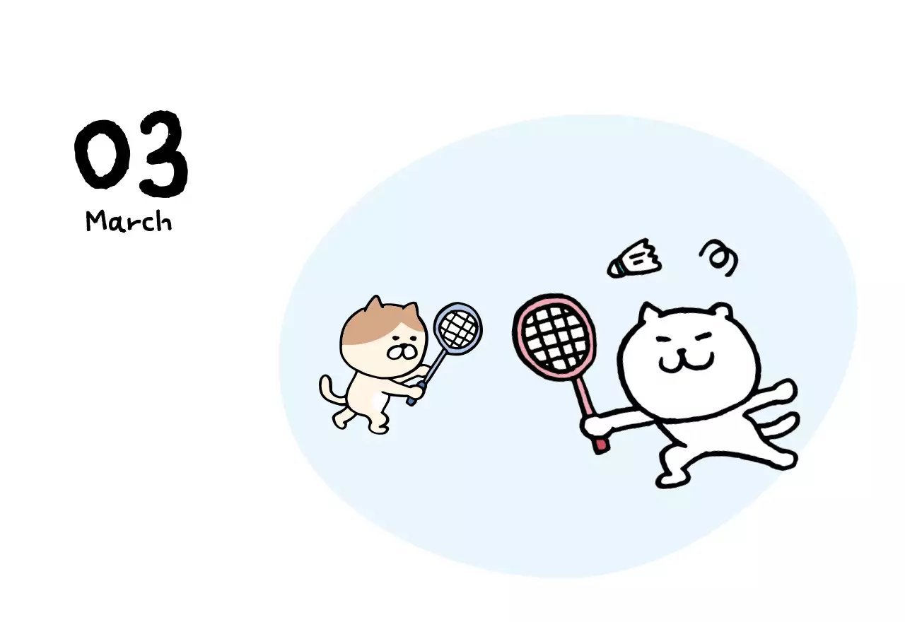 アイボリーのかわいらしい日めくりカレンダー