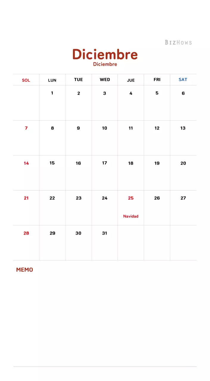 Calendario de Año Nuevo con cálidas ilustraciones