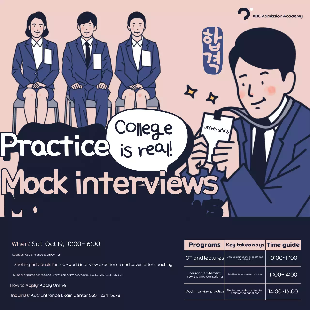 Bài đăng trên mạng xã hội về sự kiện phỏng vấn hiện đại màu be