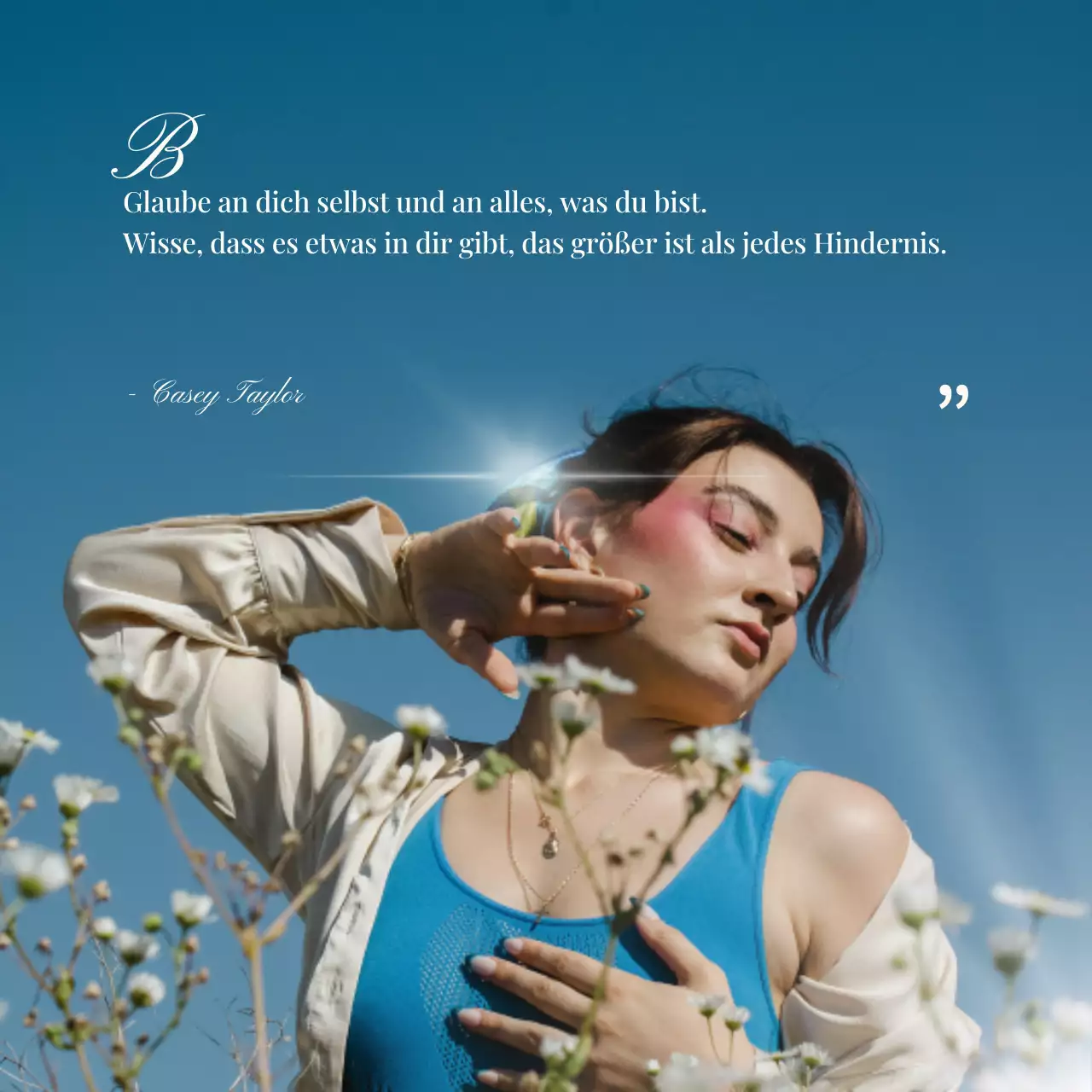 einfach ästhetisch motivierende Zitate Social Media Quadrat