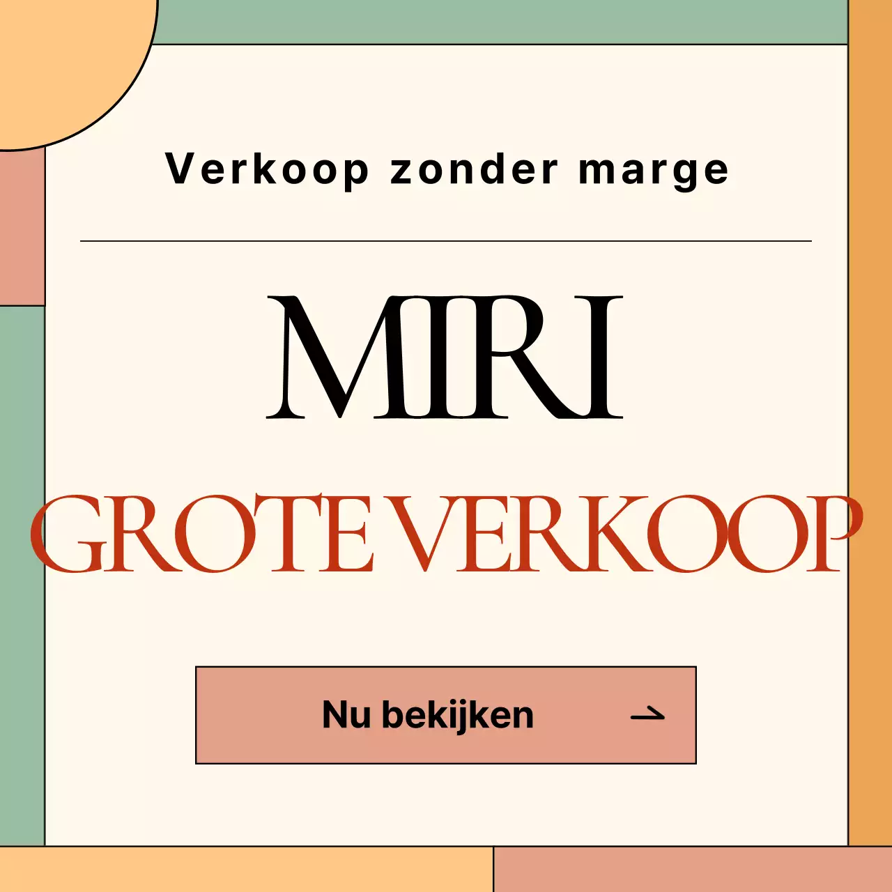 Beige moderne uitverkoopadvertentie