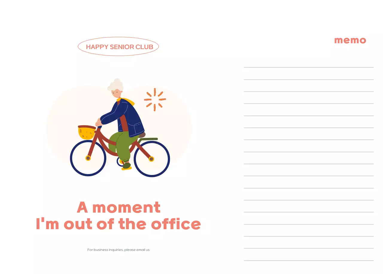 Business calendar with cute illustrations