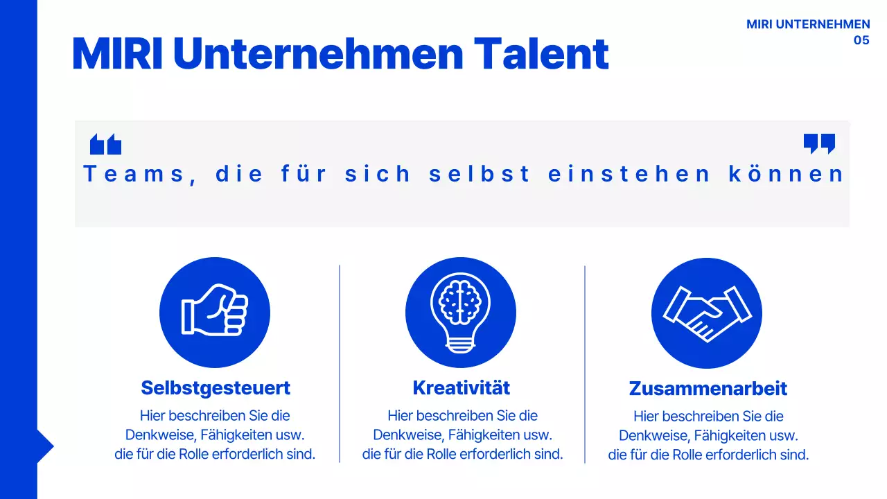 Blue Modernes Handbuch der Organisationskultur