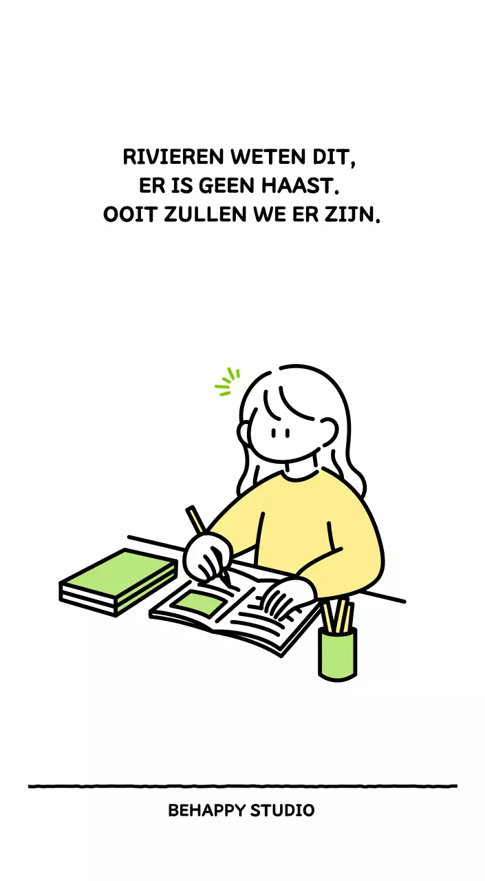 Geïllustreerde kalender met een mooie lijnstijl