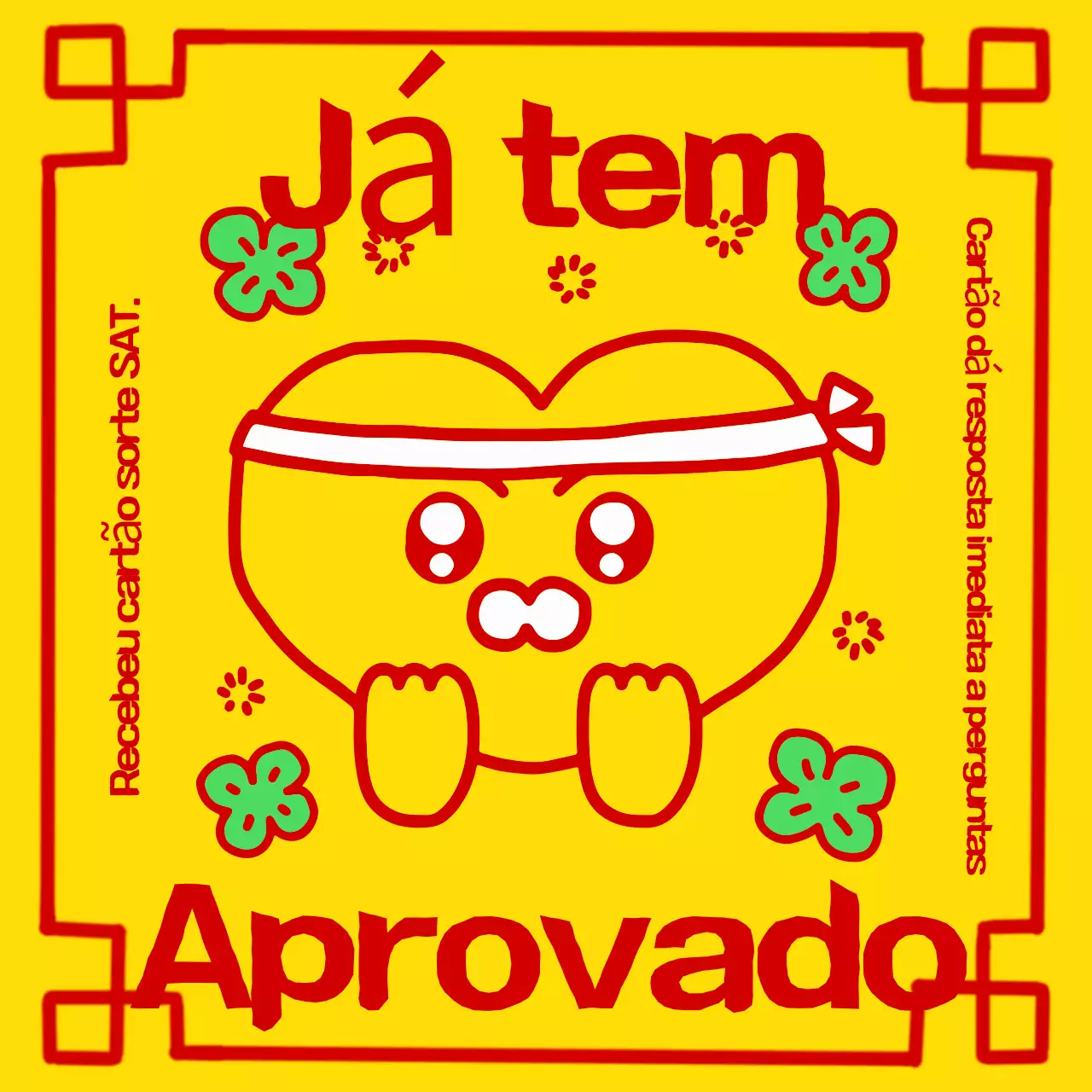 Cartaz amarelo da claque