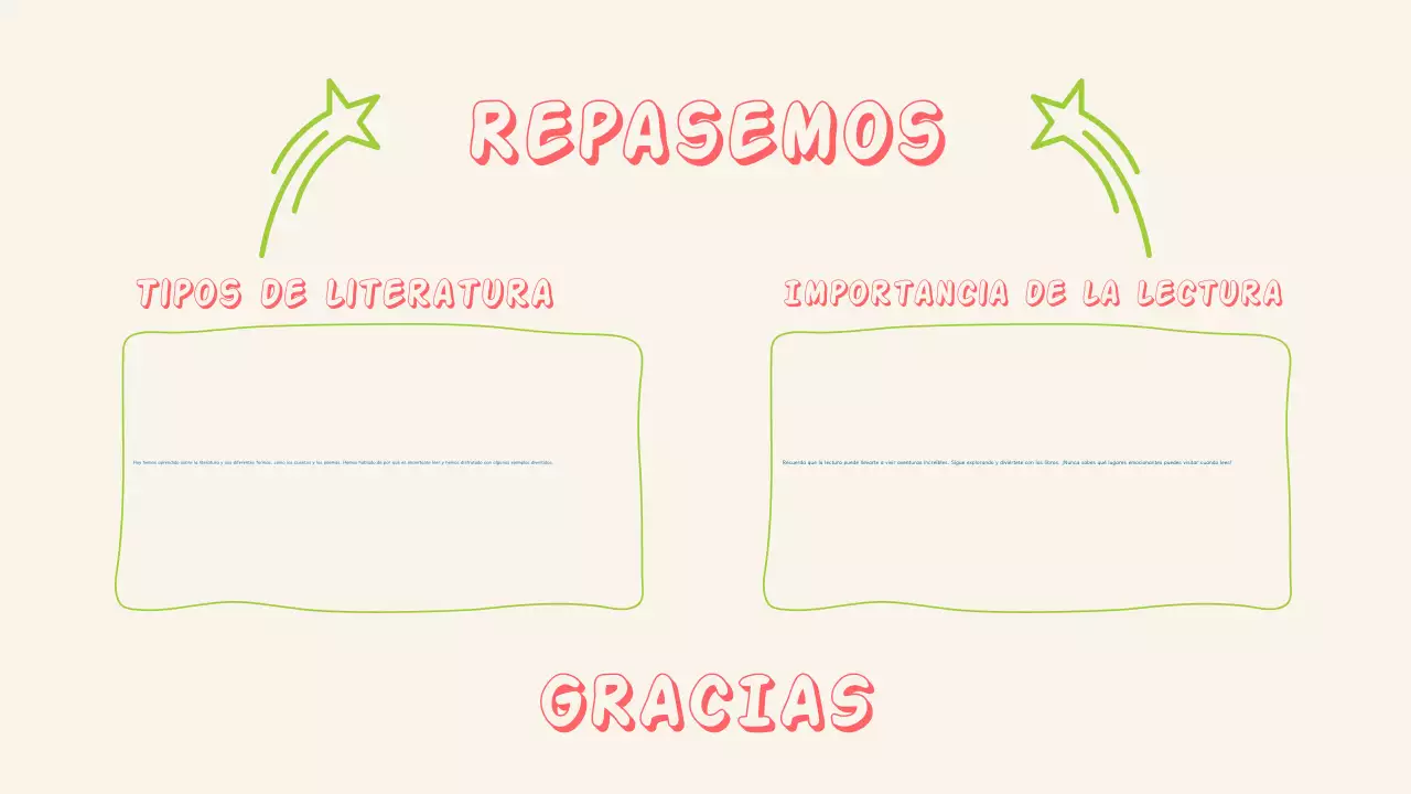 Presentación literaria sencilla y colorida para niños