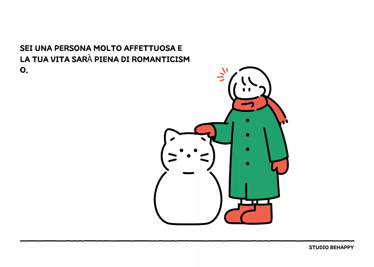 Calendario illustrato con un grazioso stile di linee