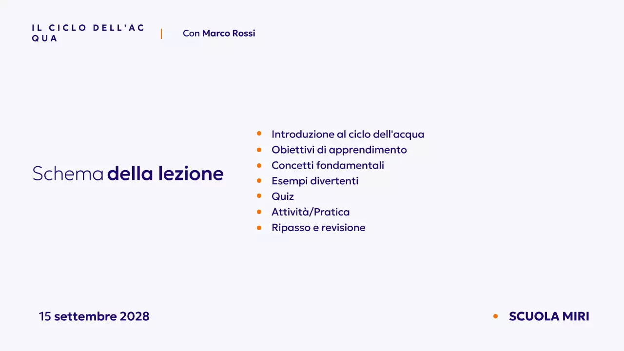 Presentazione del corso Blu minimal science