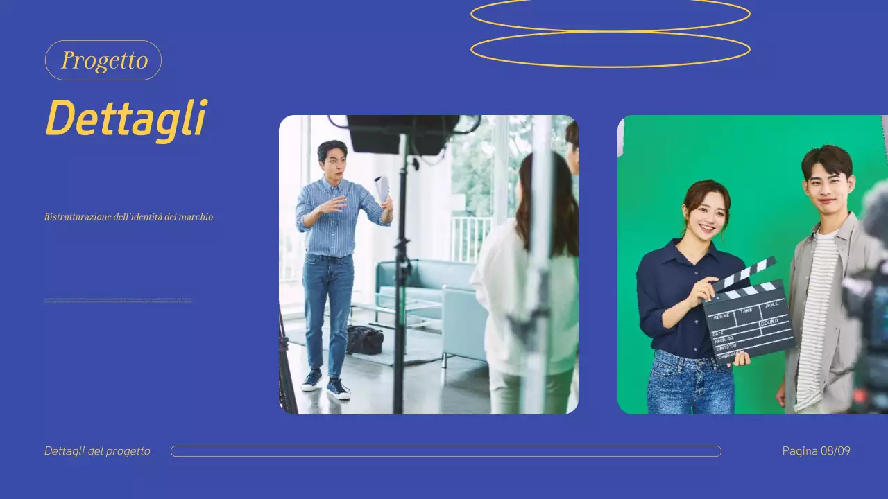 Presentazione del portafoglio creativo professionale blu-giallo