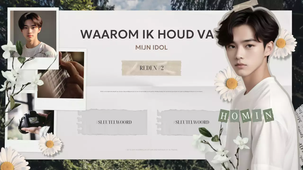 beige vintage idool fandom ontwerp