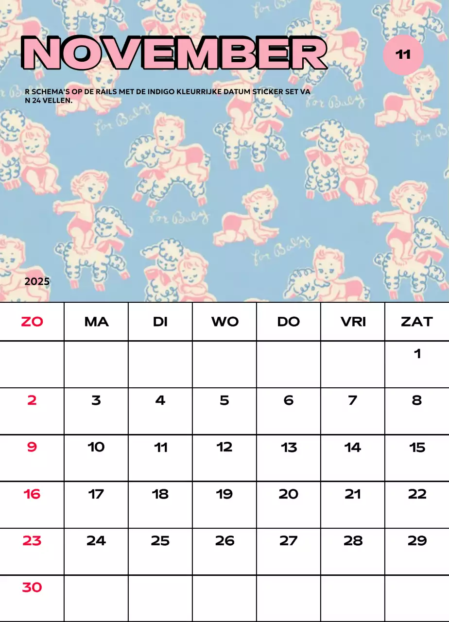 Kleurrijke kalenders met verschillende retro-illustraties