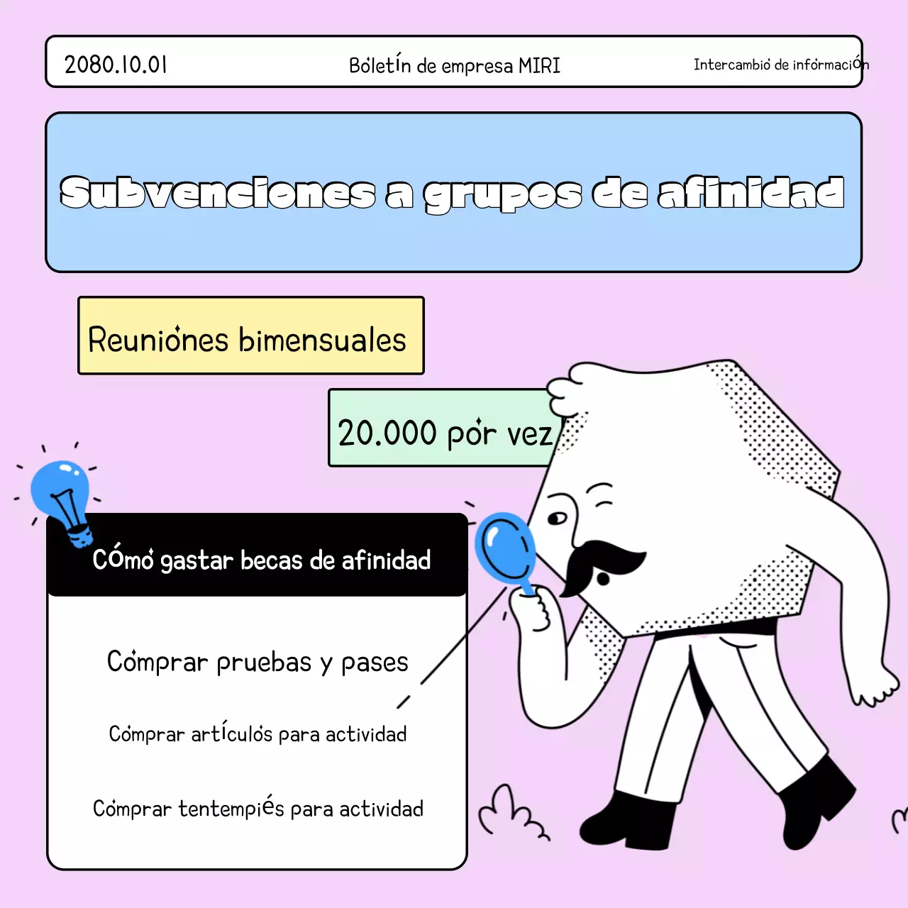 Guía simple del lugar de trabajo malva