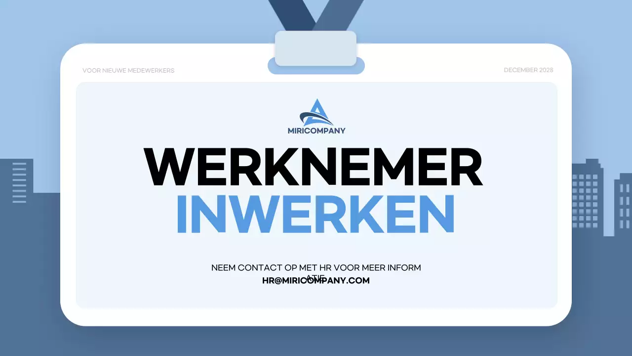 blauw modern inwerkgids