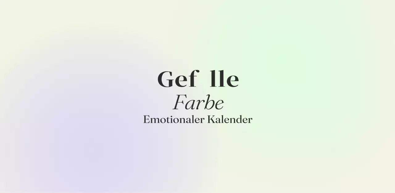 Minimalistischer Kalender mit Farbverlauf