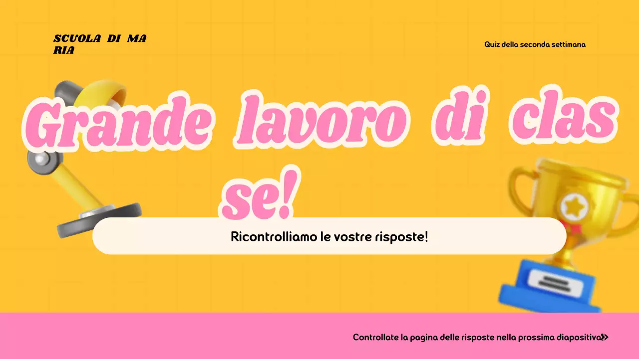 Materiale moderno e colorato per le lezioni a quiz