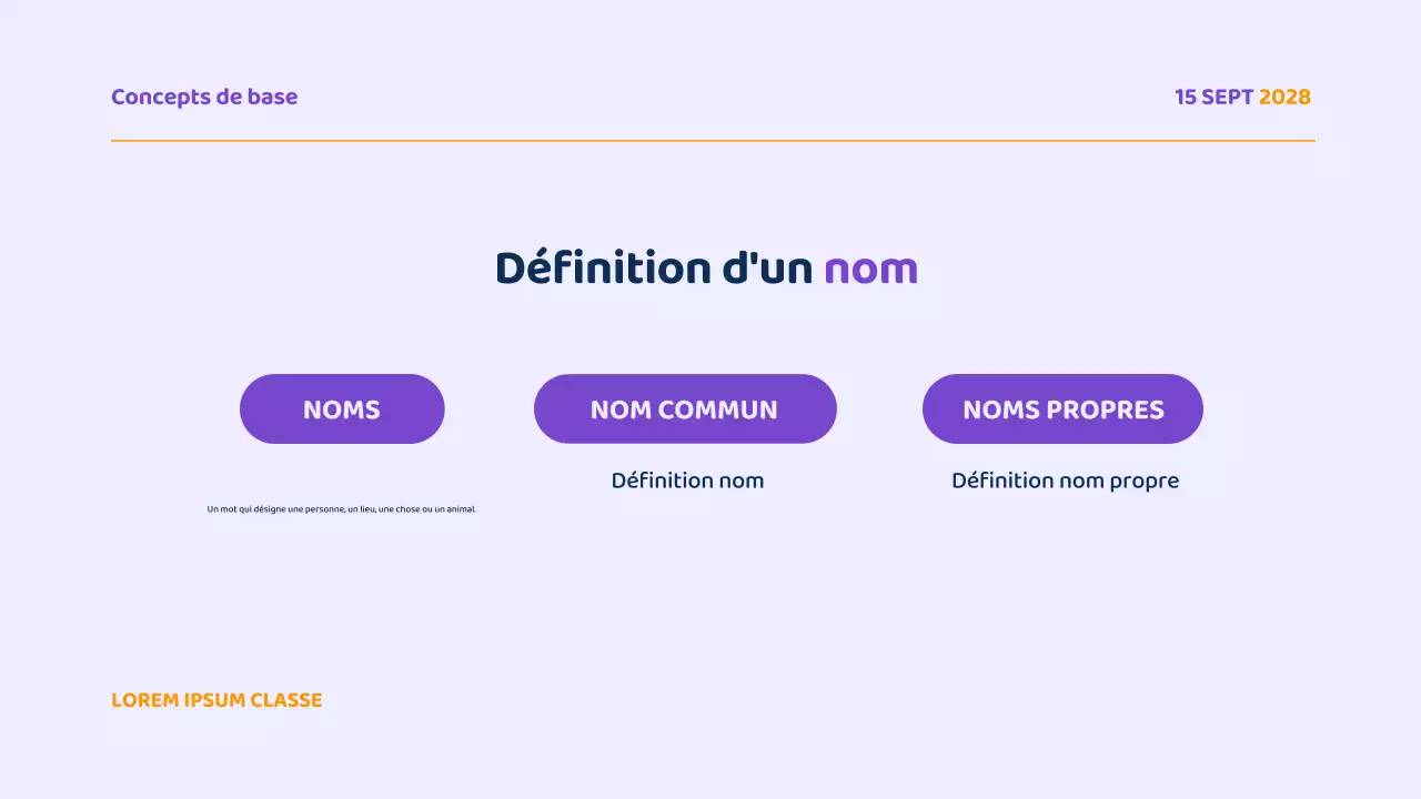 Présentation du cours de grammaire moderne en violet