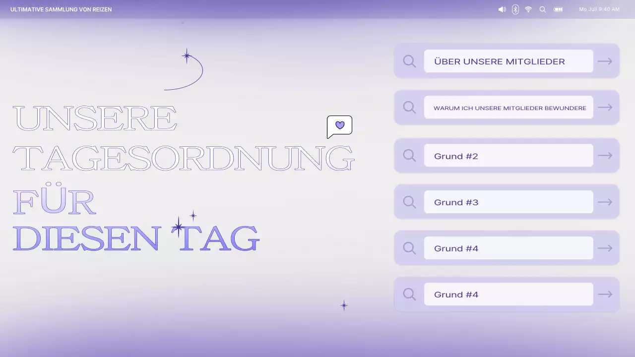 lila trendy Fandom-Anzeige