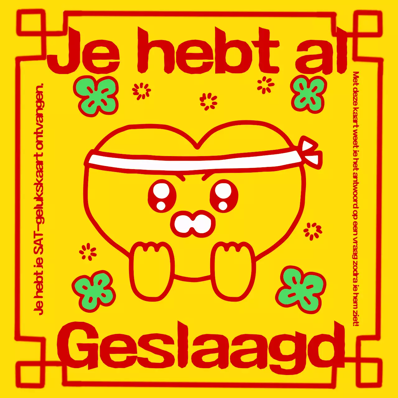 Gele leuke cheer poster