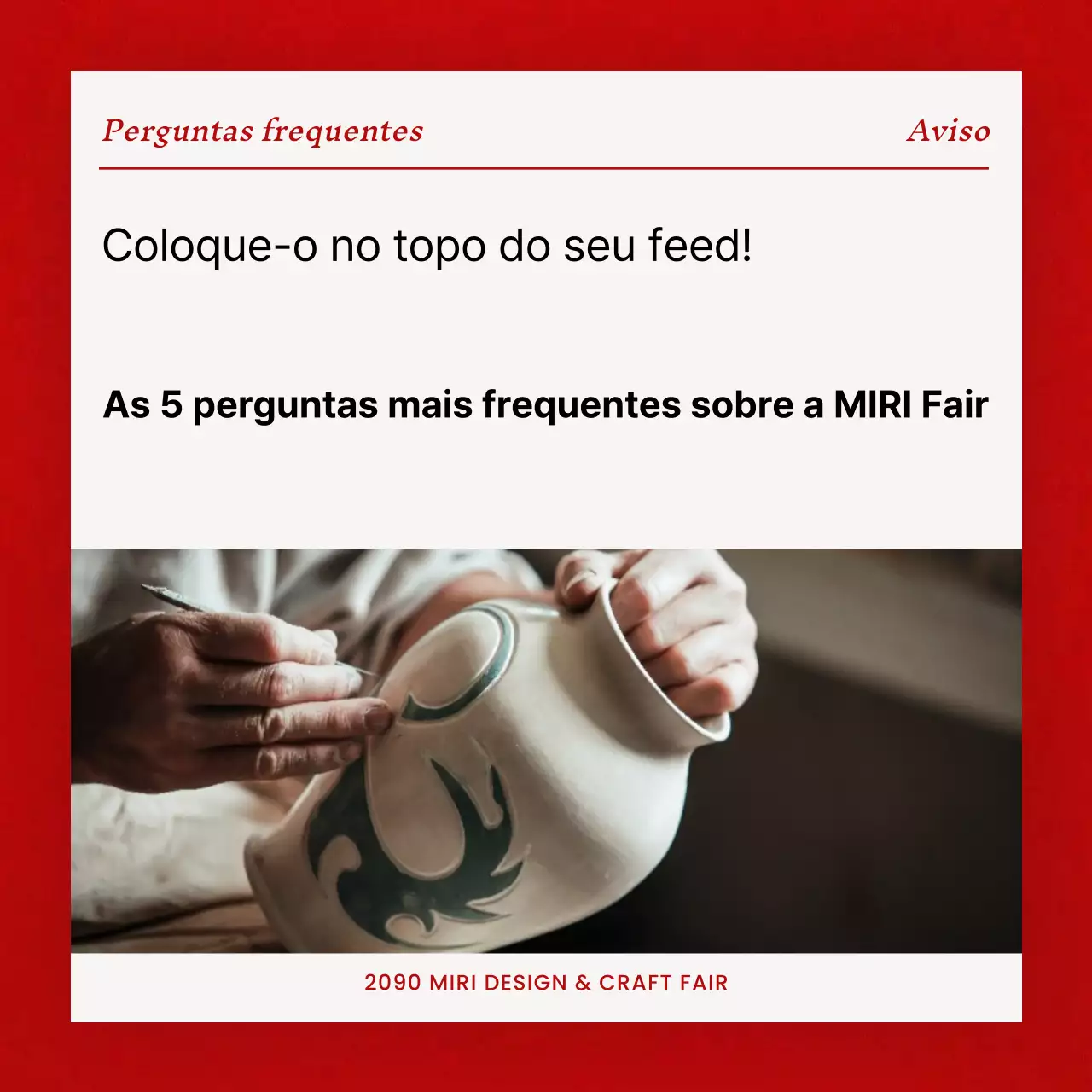 Anúncios de perguntas e respostas em vermelho e branco