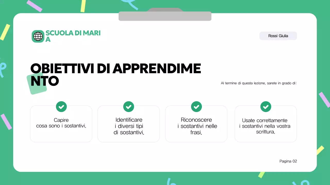 Materiale didattico del corso di grammatica moderna blu