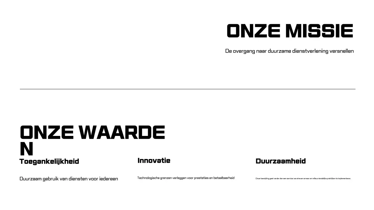 Zwart-wit presentaties voor het inwerken van werknemers