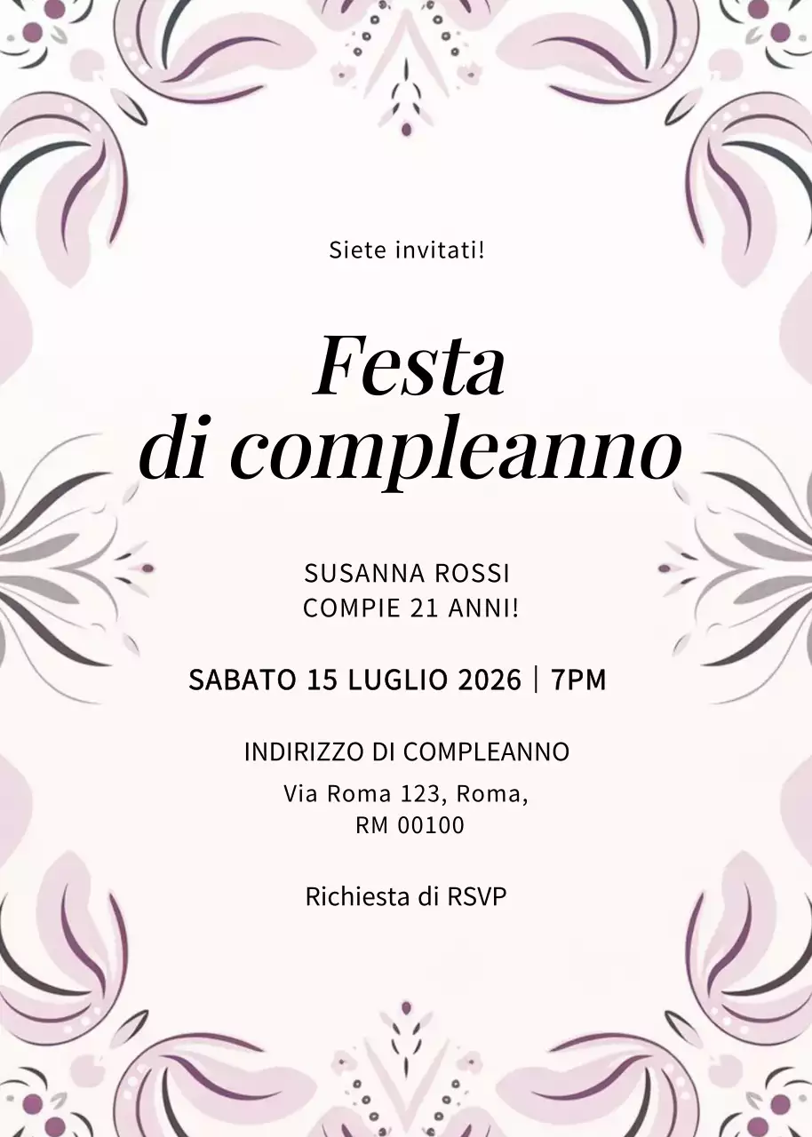 Invito di matrimonio elegante bianco