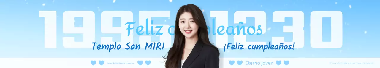 Cumpleaños moderno azul