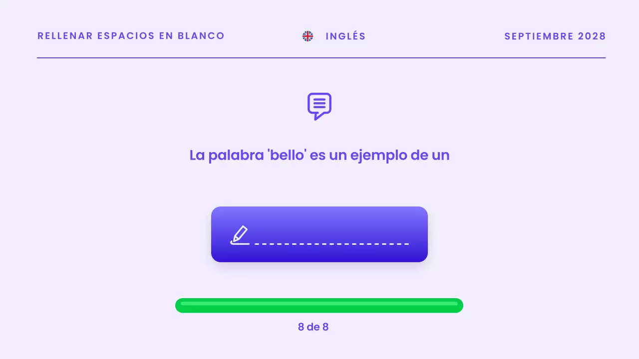 Presentación del anuncio del concurso moderno azul