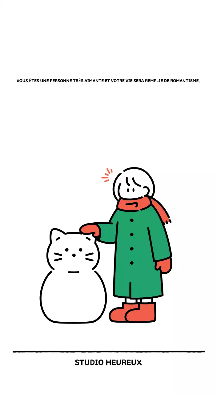 Calendrier illustré avec un joli style de lignes