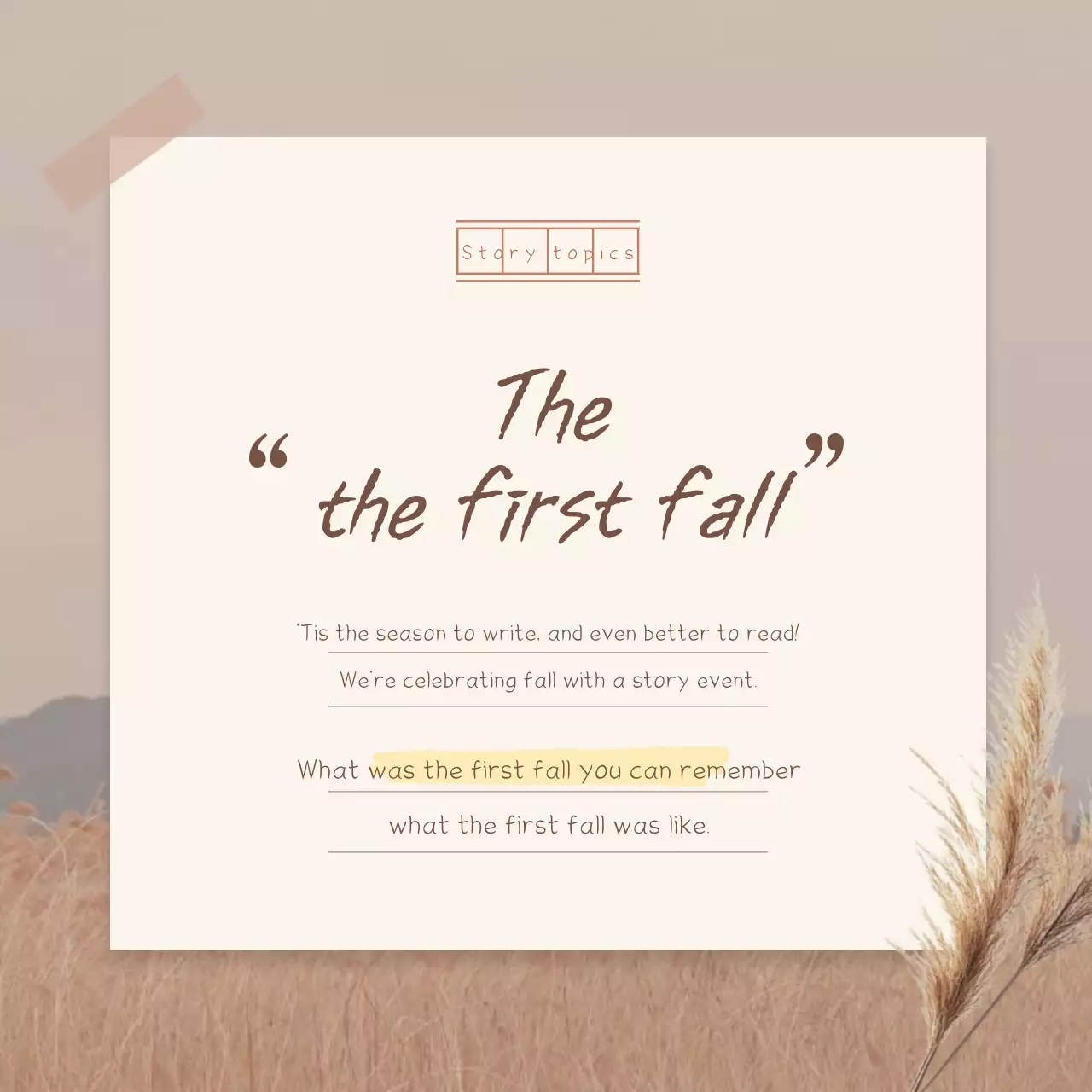 Anúncio de evento de história elegante bege Instagram Carousel