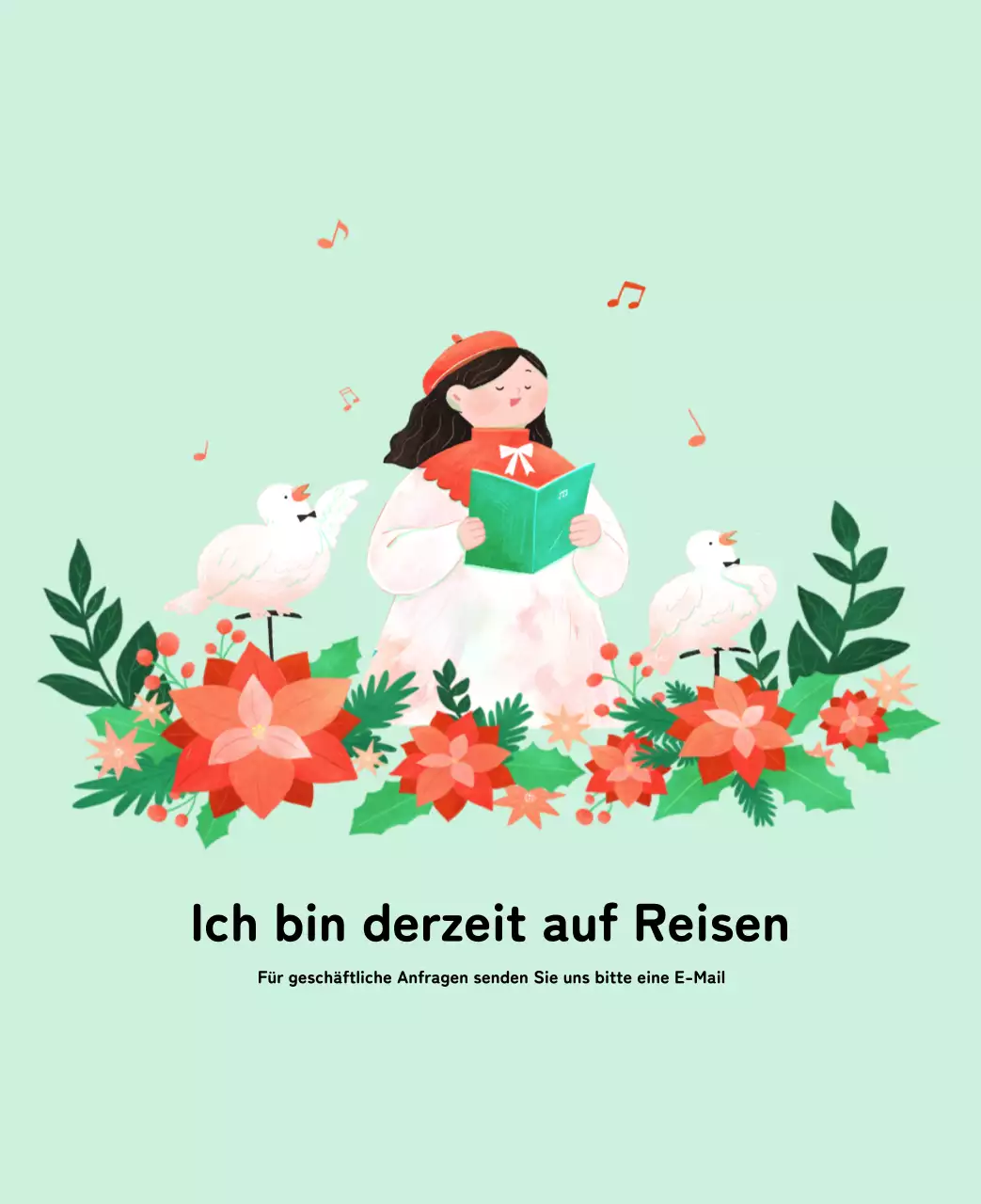 Neujahrskalender mit warmen Illustrationen