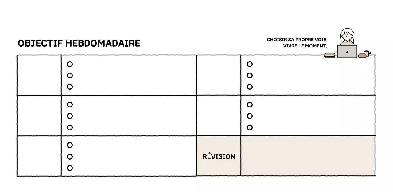 Calendrier illustré avec un joli style de lignes