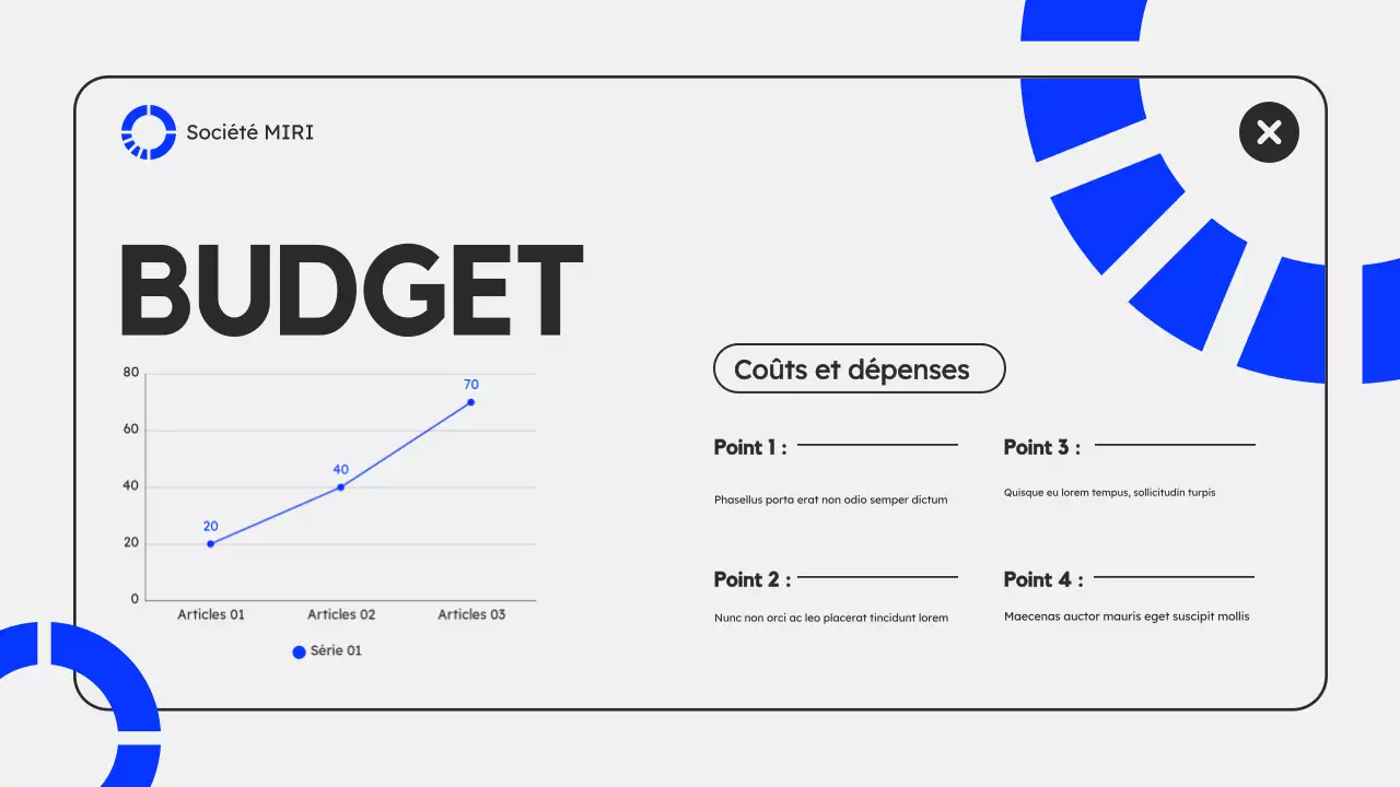 Présentation du plan de marketing moderne gris bleu