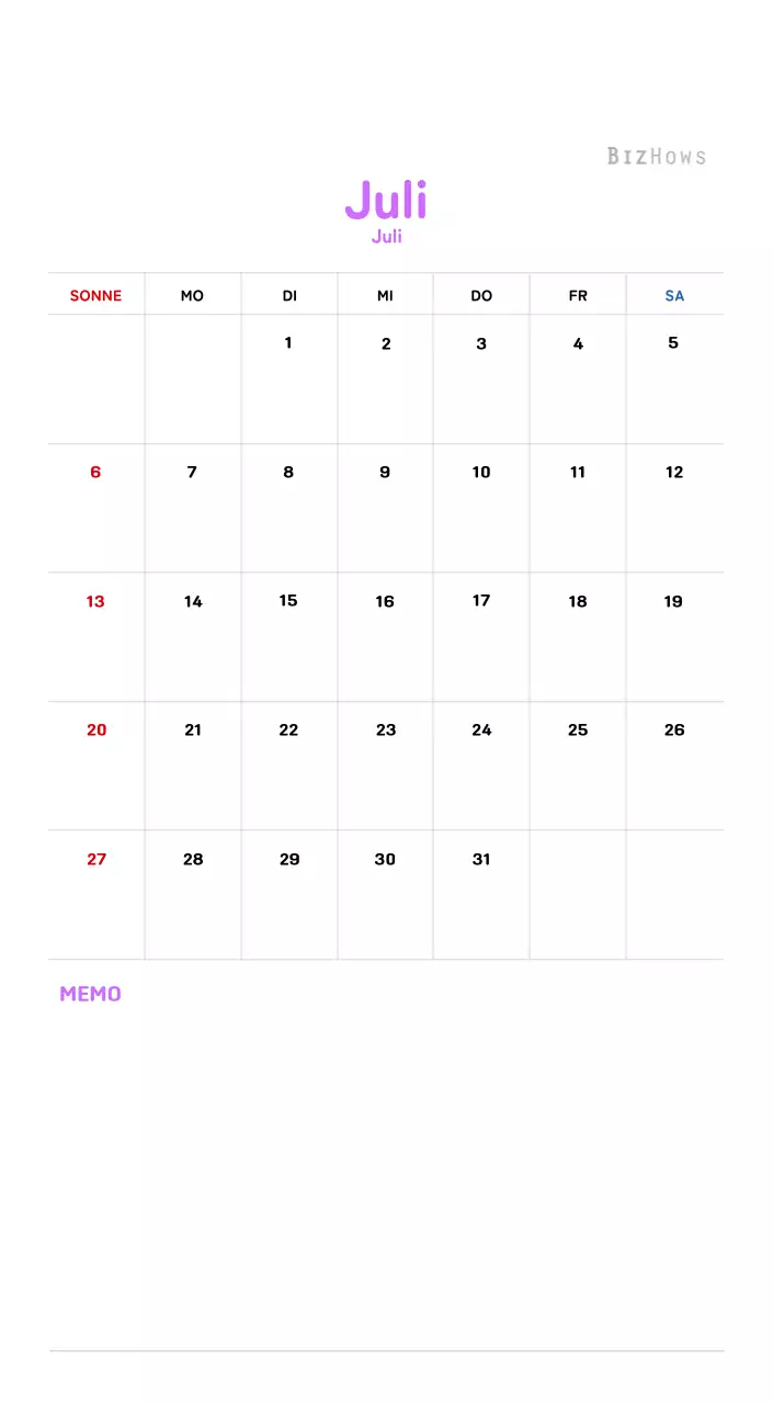 Neujahrskalender mit warmen Illustrationen