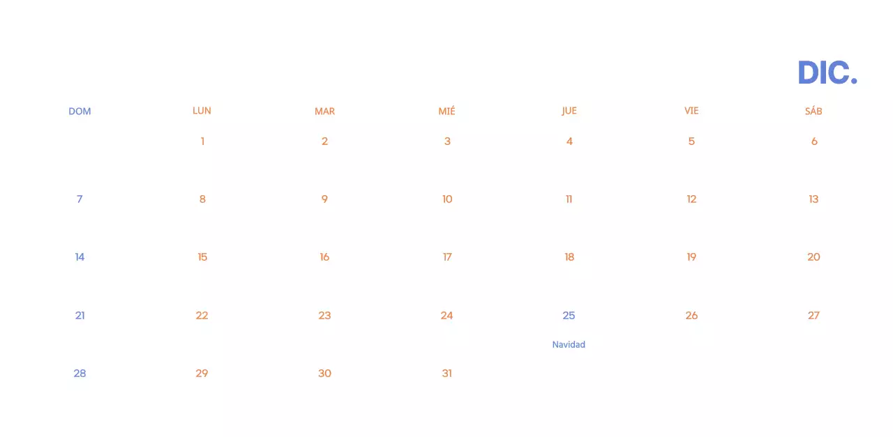 Calendario comercial con simpáticas ilustraciones