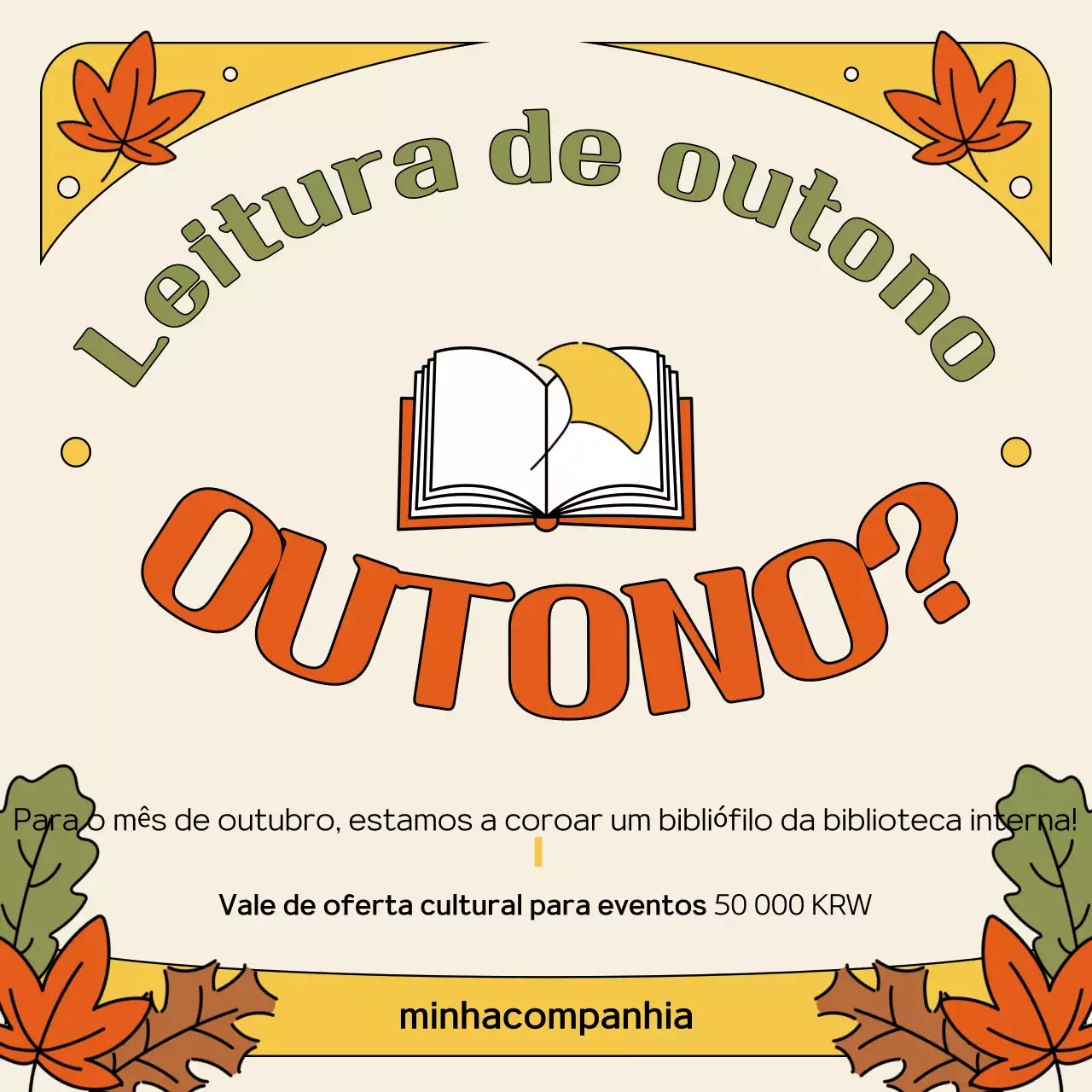 Evento de leitura Bege Vintage