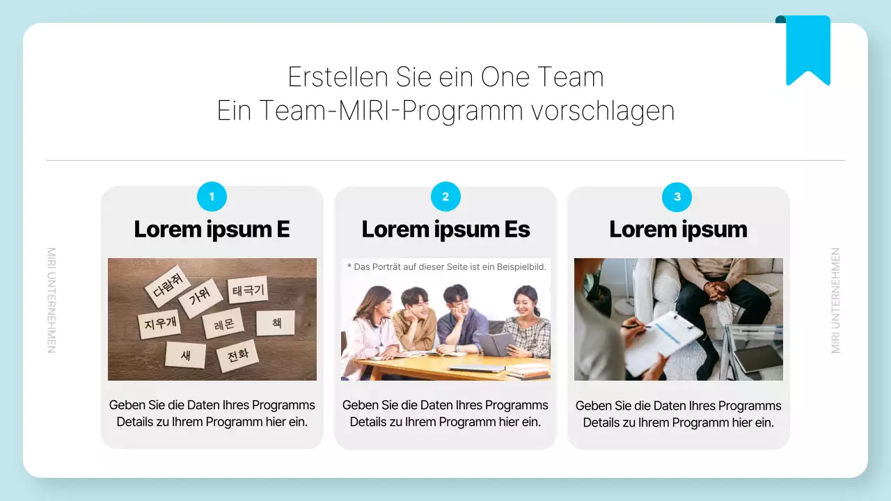 Hellblau Einfacher Workshop-Vorschlag