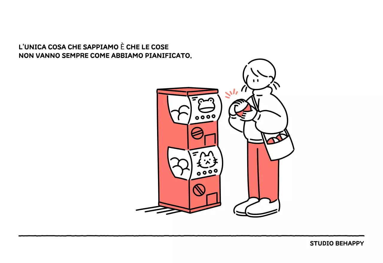 Calendario illustrato con un grazioso stile di linee