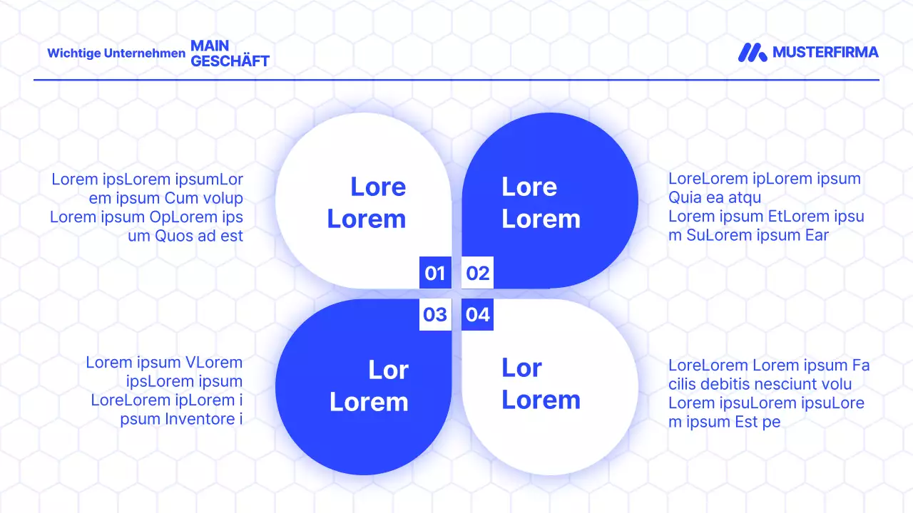 Förderung eines modernen Kleinunternehmensprofils in Blau