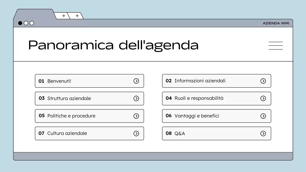 linea guida blu per i dipendenti moderni