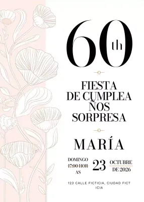 invitación de cumpleaños elegante beige