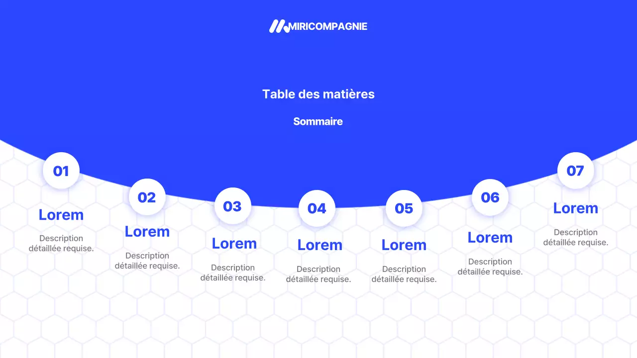 Promouvoir un profil moderne de petite entreprise en bleu