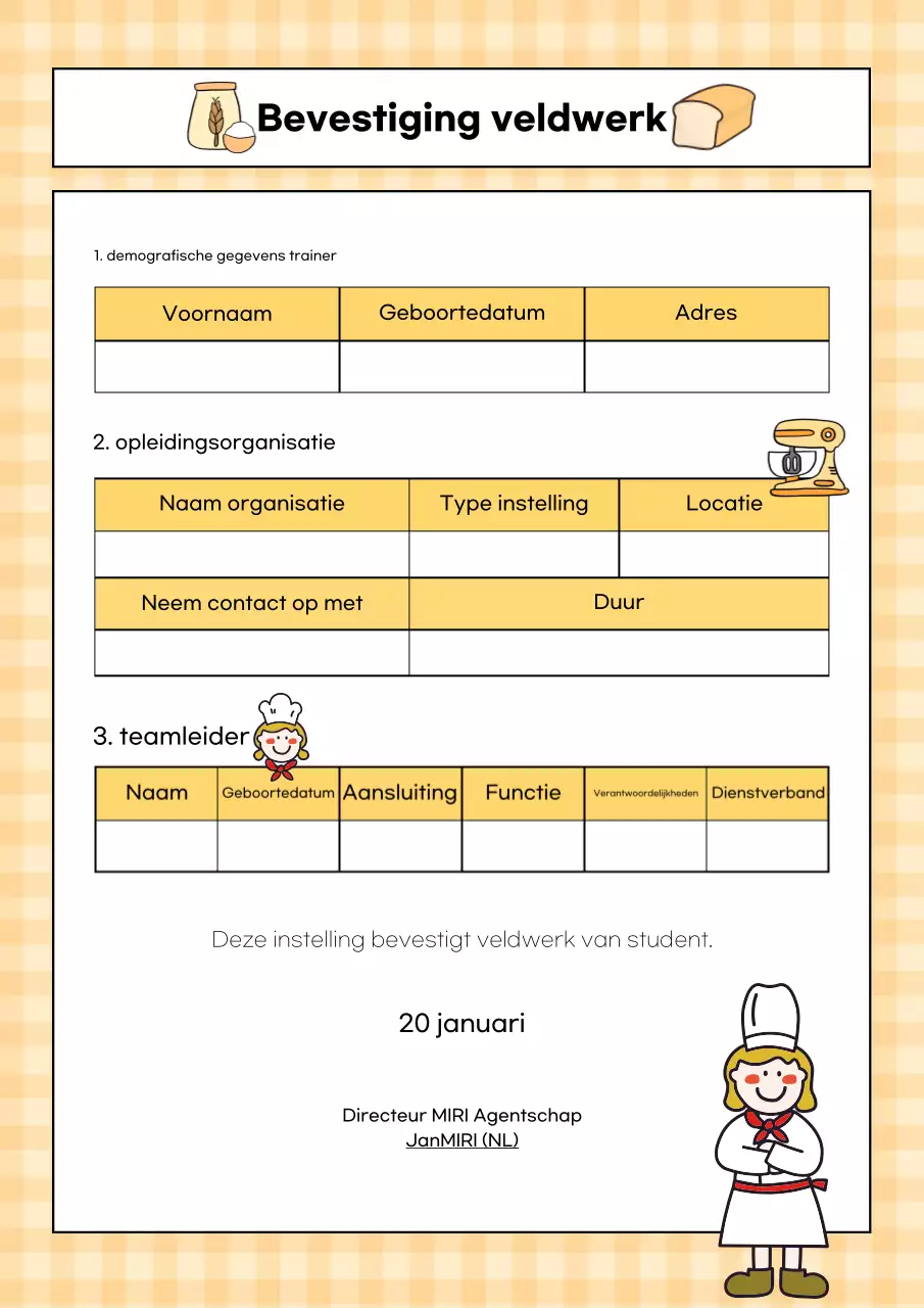 Geel en schattig lesmateriaal