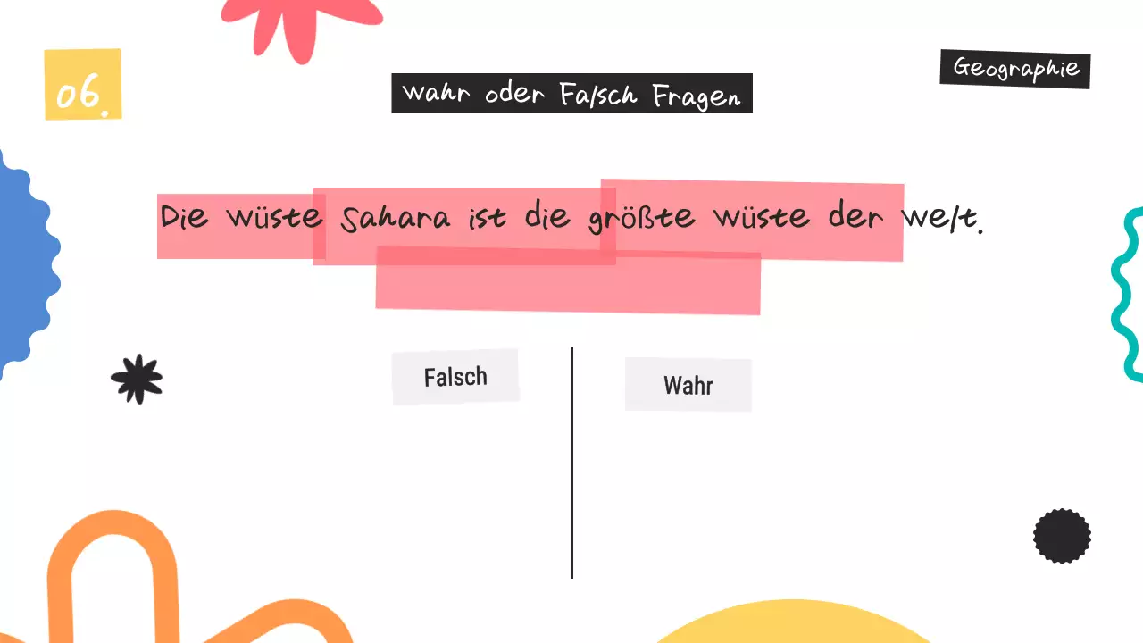 Bunte trendige Quiz-Ankündigung