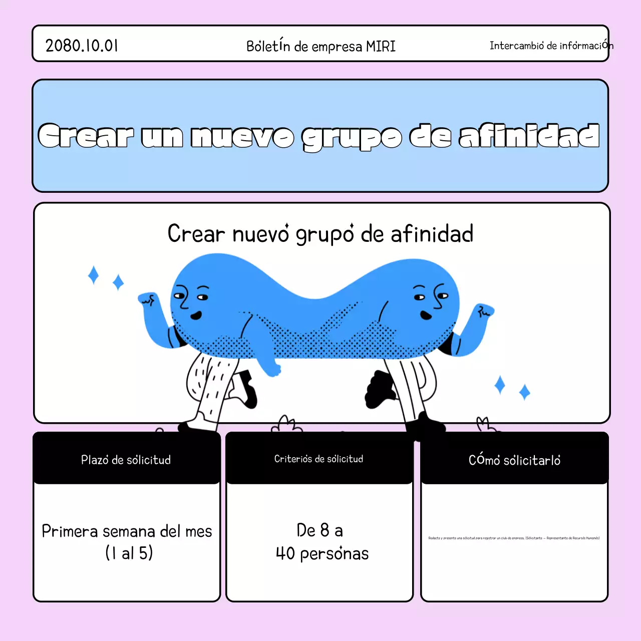 Guía simple del lugar de trabajo malva